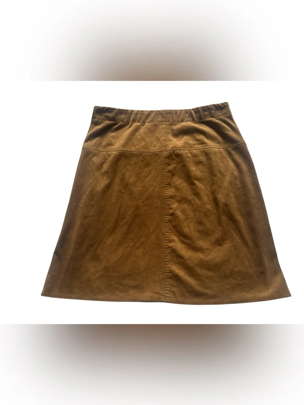 Max Studio Specialty Products Faux Suede Brown Boho Western Skirt Size Small